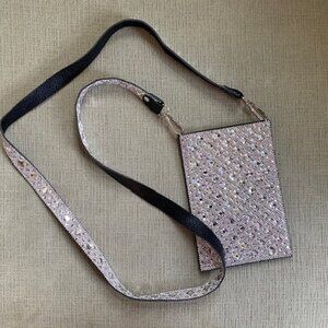 Jacqueline Kent, Crystal Beaded Leather, Cell Phone Shoulder Bag